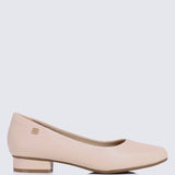 Vyan Comfy Pumps In BeigeShoes - myballerine