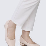 Vyan Comfy Pumps In BeigeShoes - myballerine