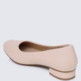 Vyan Comfy Pumps In BeigeShoes - myballerine