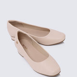 Vyan Comfy Pumps In BeigeShoes - myballerine