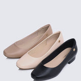 Vyan Comfy Pumps In BeigeShoes - myballerine