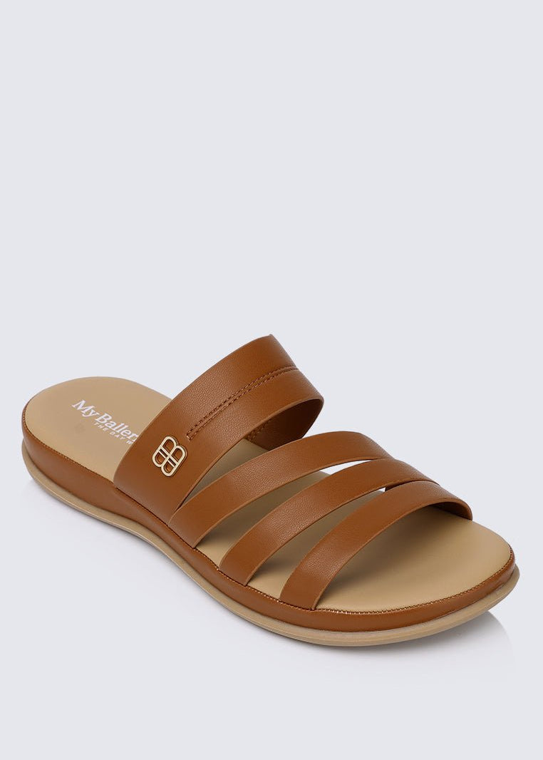 Walk Lite Comfy Sandals In BrownShoes - myballerine
