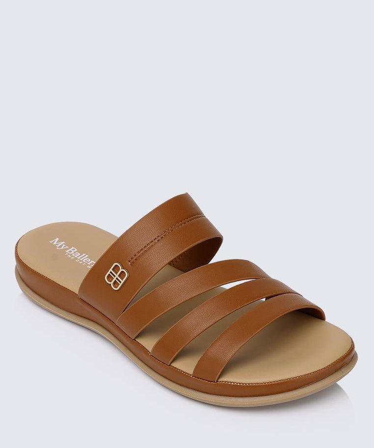 Walk Lite Comfy Sandals In BrownShoes - myballerine