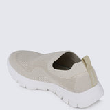 WalkEase Comfy Sneakers In BeigeShoes - myballerine