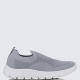 WalkEase Comfy Sneakers In GreyShoes - myballerine