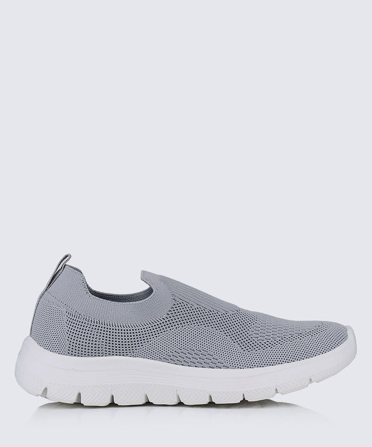 WalkEase Comfy Sneakers In GreyShoes - myballerine