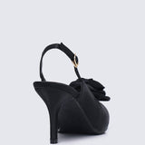 Whispers Of Petals Comfy Heels In BlackHeels - myballerine