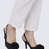 Whispers Of Petals Comfy Heels In BlackShoes - myballerine