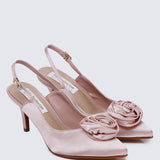 Whispers Of Petals Comfy Heels In Dusty PinkHeels - myballerine