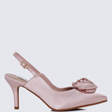 Whispers Of Petals Comfy Heels In Dusty PinkHeels - myballerine
