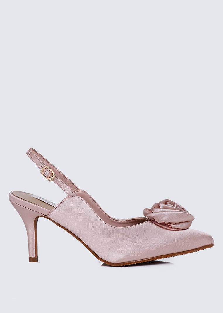 Whispers Of Petals Comfy Heels In Dusty PinkShoes - myballerine