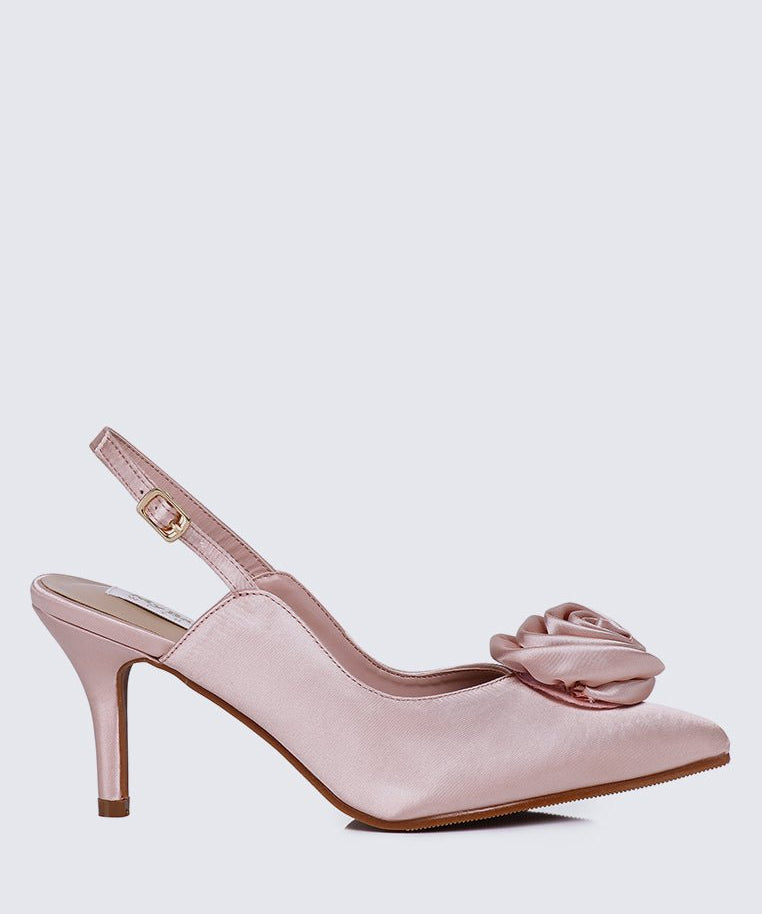 Whispers Of Petals Comfy Heels In Dusty PinkShoes - myballerine