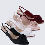 Whispers Of Petals Comfy Heels In Dusty PinkShoes - myballerine