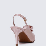 Whispers Of Petals Comfy Heels In Dusty PinkShoes - myballerine