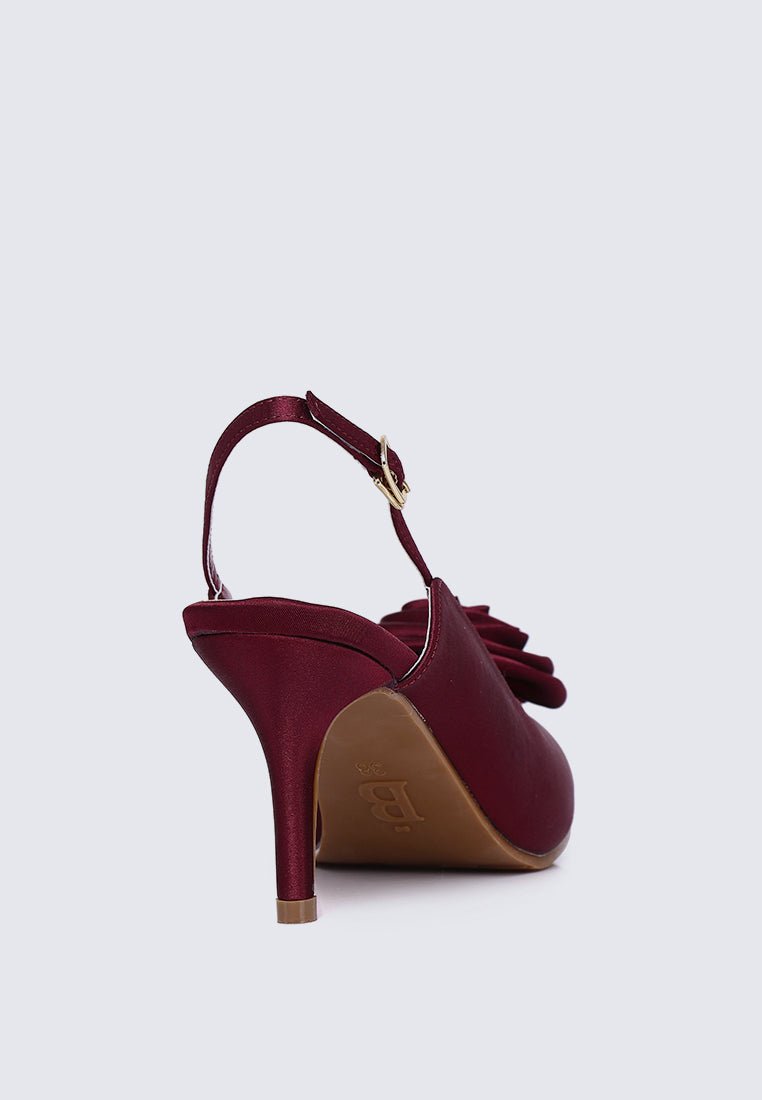 Whispers Of Petals Comfy Heels In MaroonHeels - myballerine