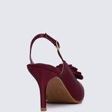 Whispers Of Petals Comfy Heels In MaroonHeels - myballerine