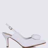 Whispers Of Petals Comfy Heels In WhiteHeels - myballerine