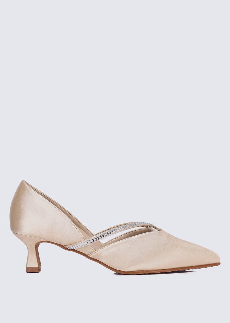 Whitney Comfy Heels In ChampagneHeels - myballerine
