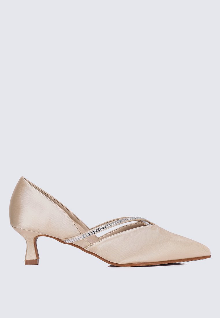 Whitney Comfy Heels In ChampagneHeels - myballerine