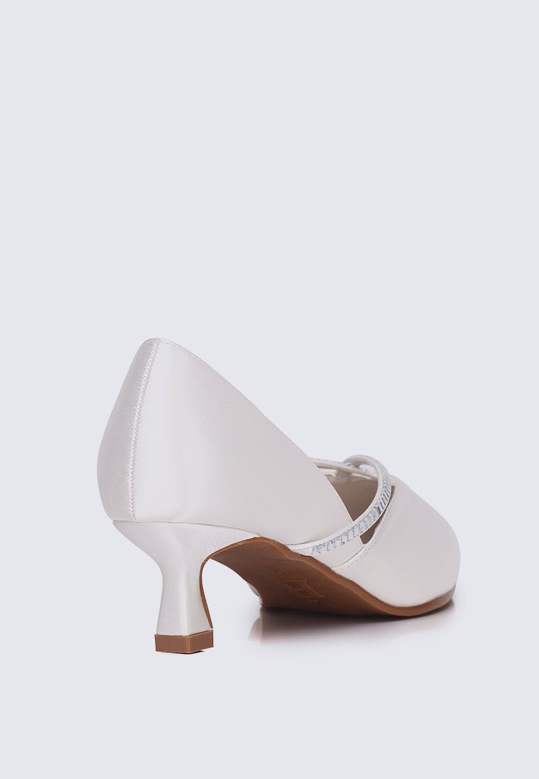 Whitney Comfy Heels In IvoryHeels - myballerine