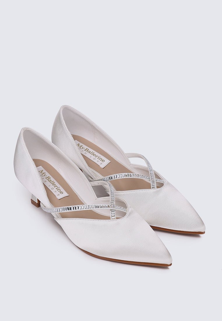 Whitney Comfy Heels In IvoryHeels - myballerine