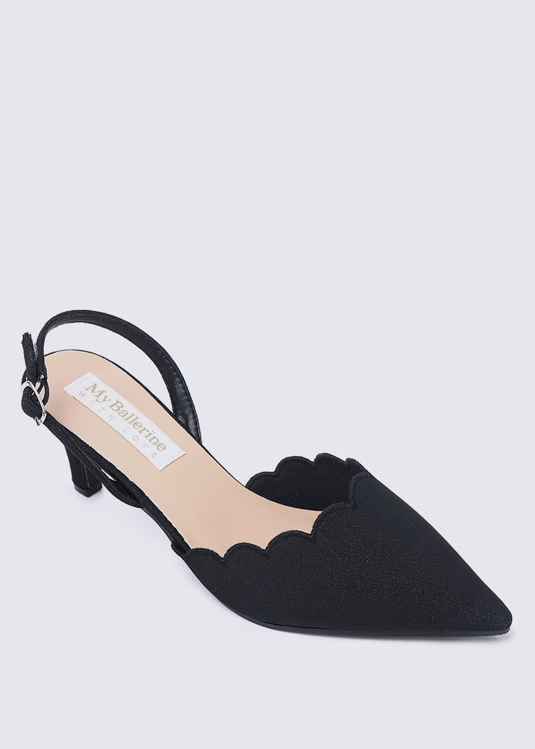 Yolanda Comfy Heels In Black - myballerine