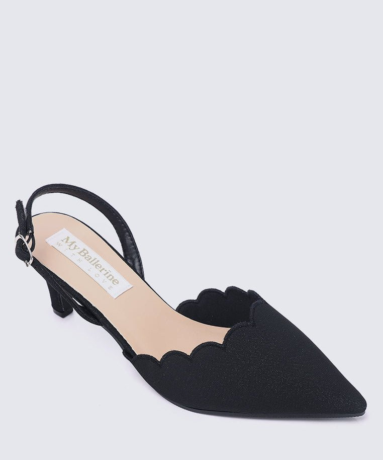 Yolanda Comfy Heels In Black - myballerine