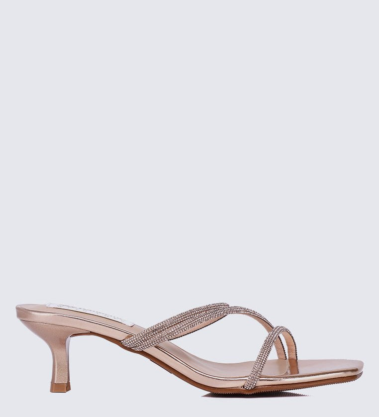 Zizura Comfy Heels In Rose GoldShoes - myballerine