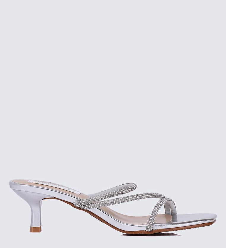 Zizura Comfy Heels In SilverShoes - myballerine