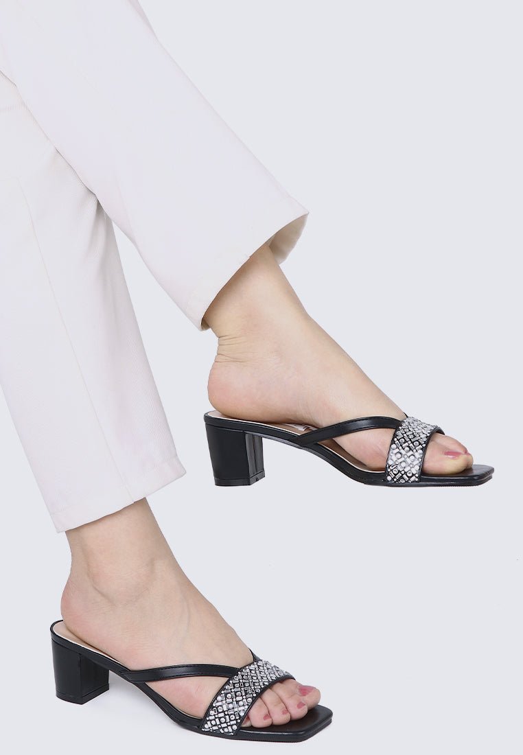 Zofi Comfy Heels In BlackShoes - myballerine