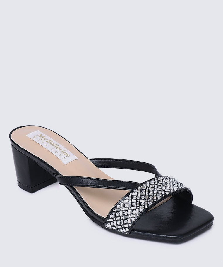 Zofi Comfy Heels In BlackShoes - myballerine