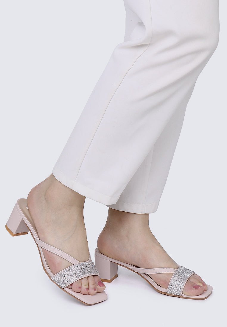 Zofi Comfy Heels In Nude PinkHeels - myballerine