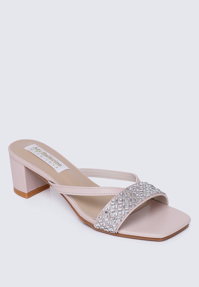 Zofi Comfy Heels In Nude PinkShoes - myballerine