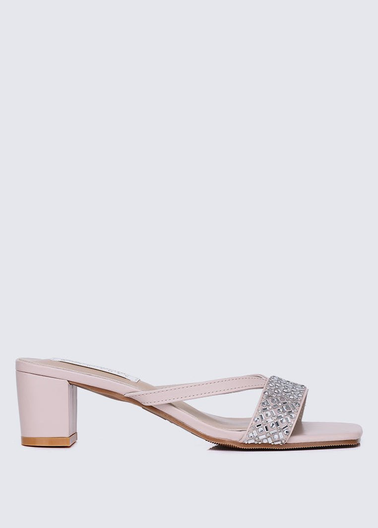 Zofi Comfy Heels In Nude PinkShoes - myballerine