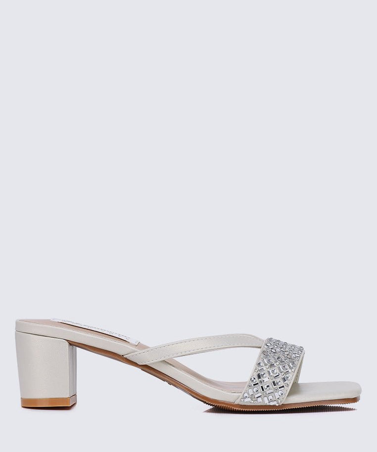 Zofi Comfy Heels In PearlShoes - myballerine