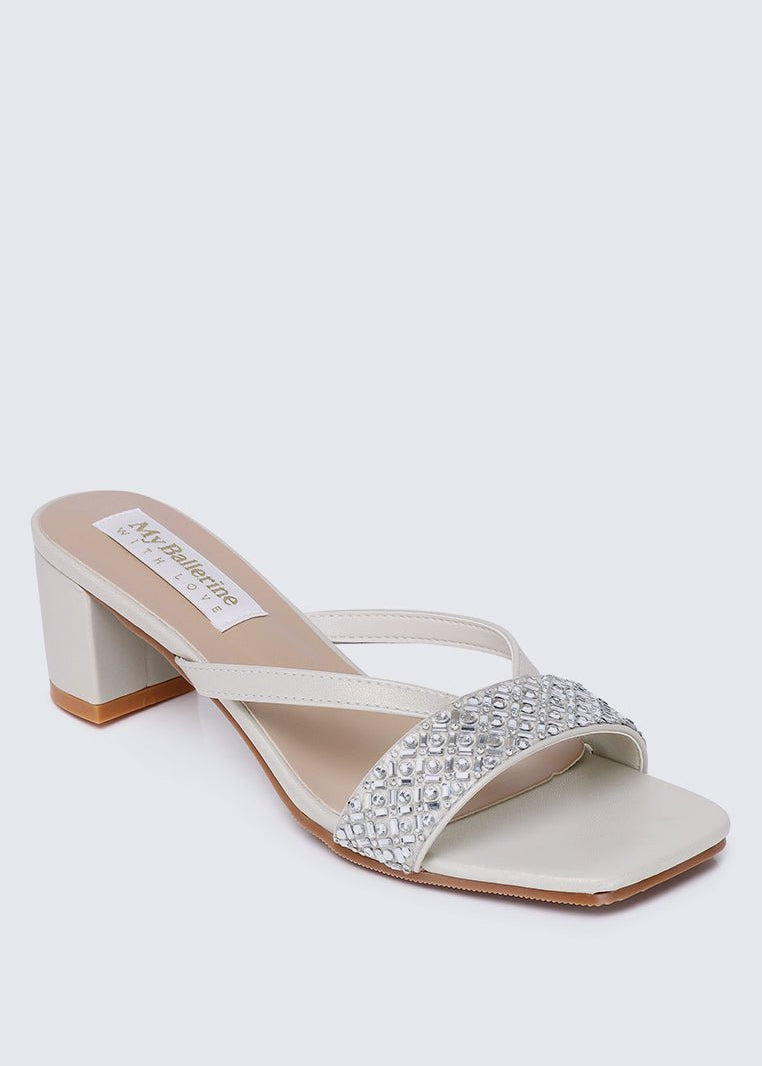 Zofi Comfy Heels In PearlShoes - myballerine