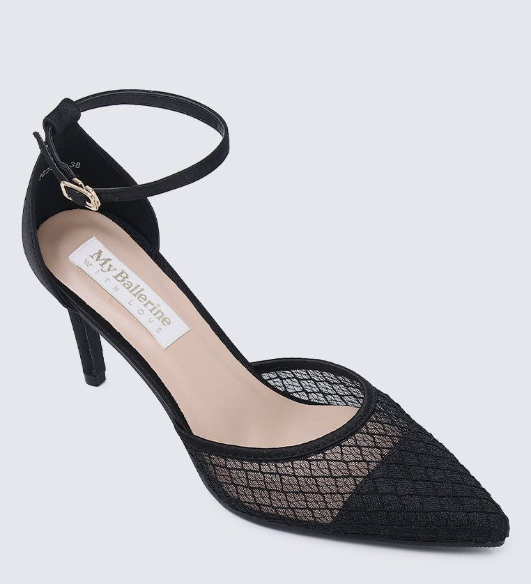 Zuri Comfy Heels In BlackShoes - myballerine