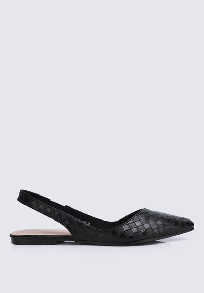 Kate Weave Comfy Ballerina In Black