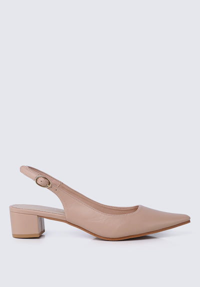 Valerie Comfy Heels In Blush