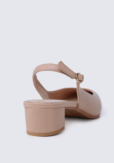 Valerie Comfy Heels In Blush