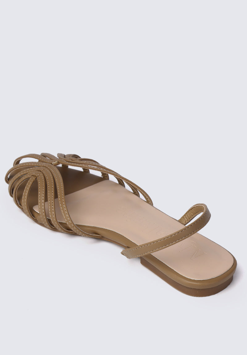 Lillian Comfy Ballerina In Taupe