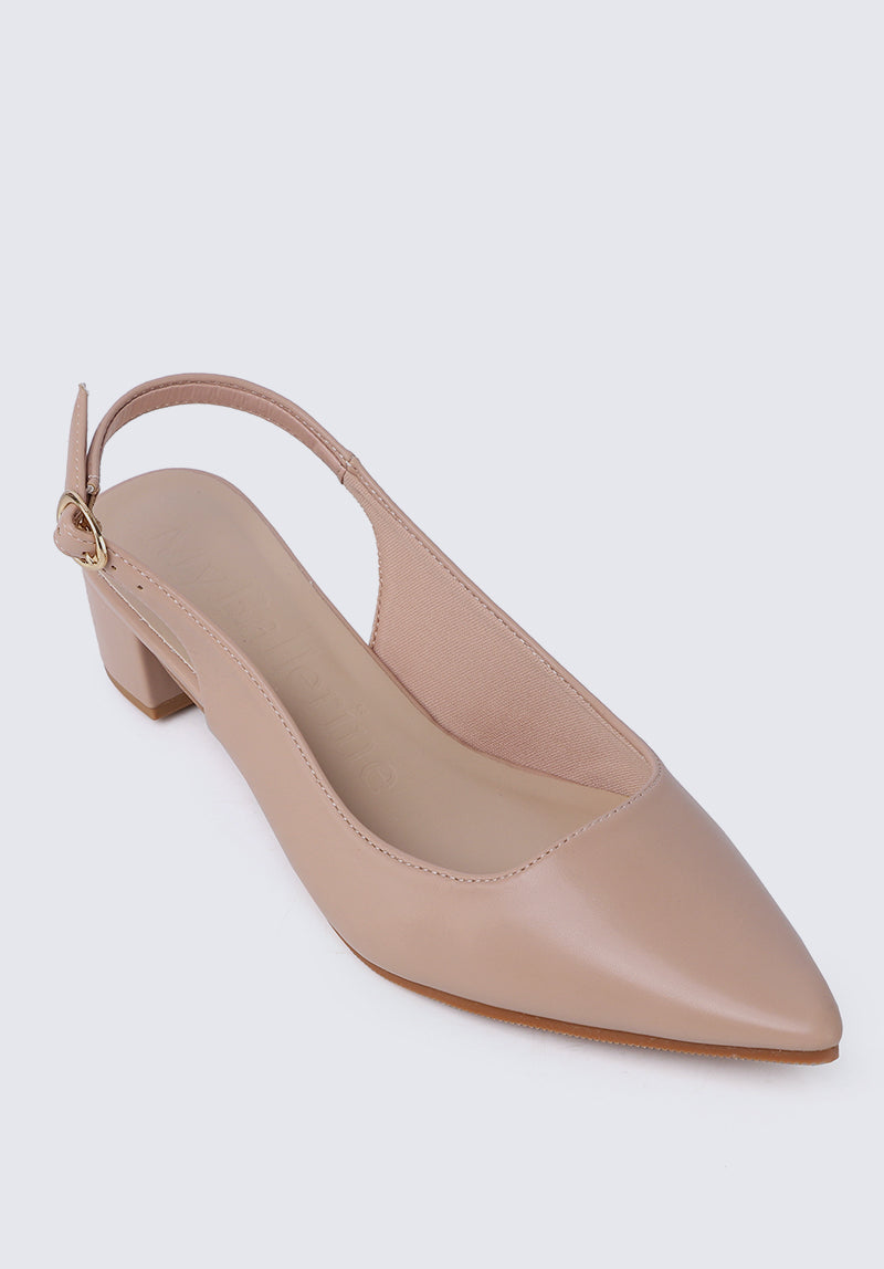 Valerie Comfy Heels In Blush