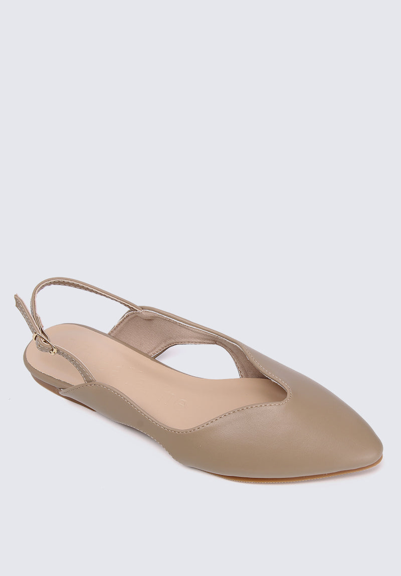 Riley Comfy Ballerina In Taupe