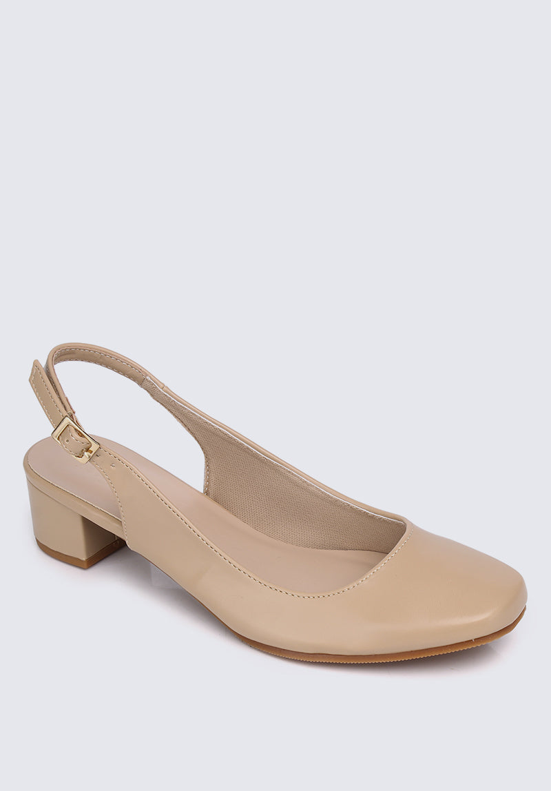 Palmer Comfy Heels In Nude