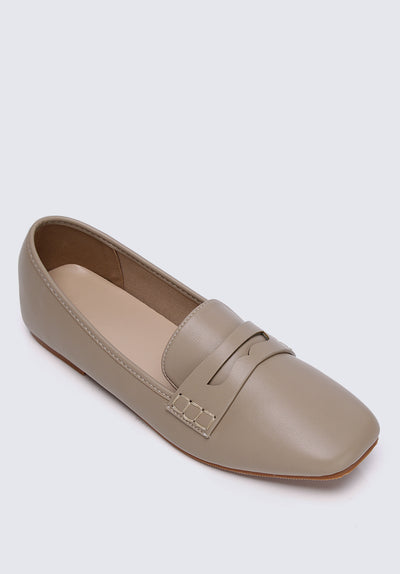 Andrea Comfy Loafers In Taupe