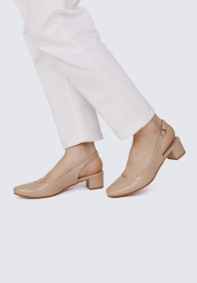 Palmer Comfy Heels In Nude