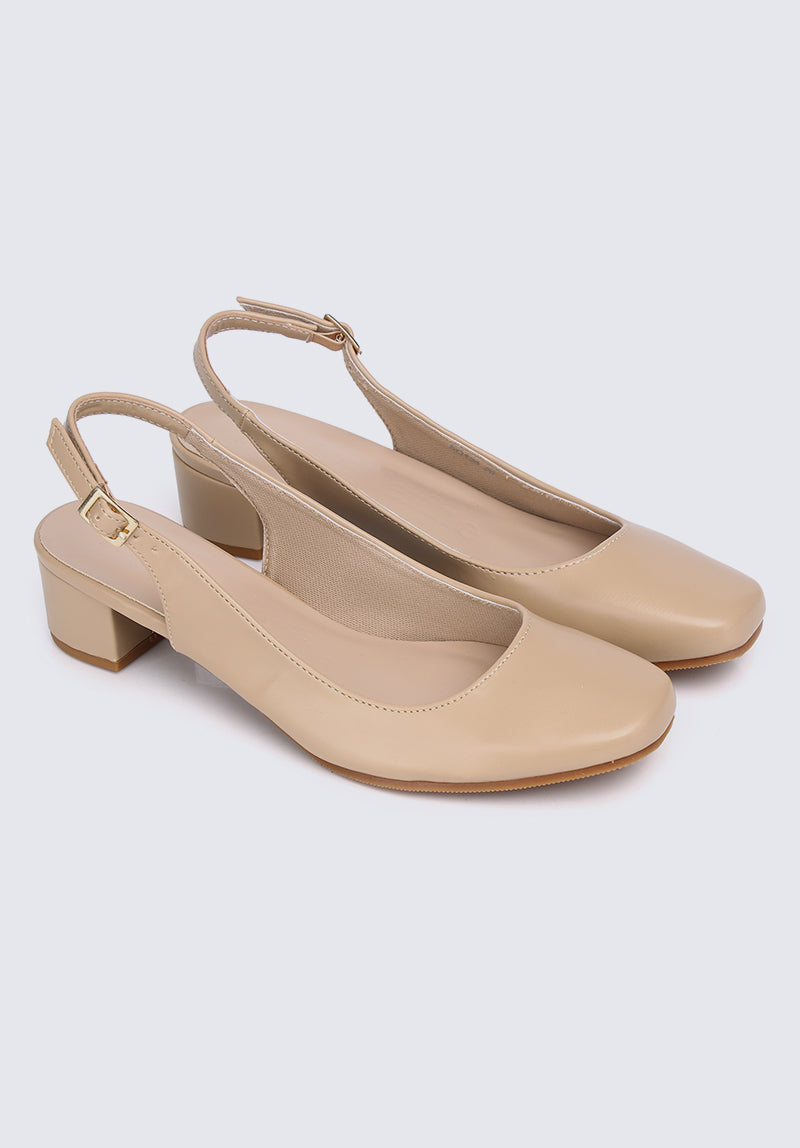 Palmer Comfy Heels In Nude