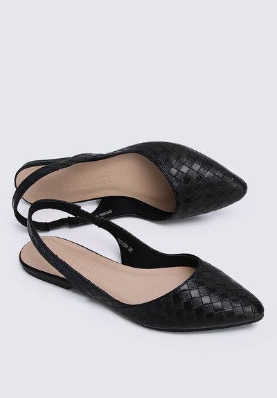 Kate Weave Comfy Ballerina In Black