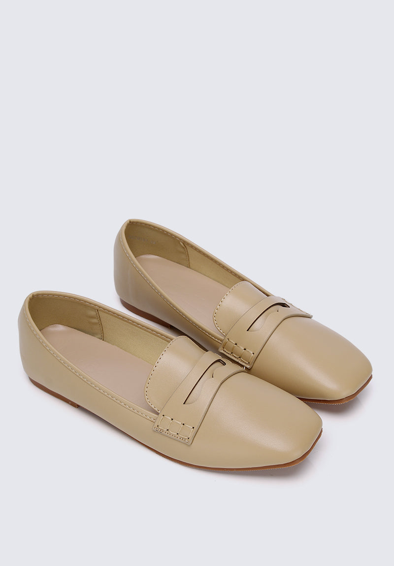 Andrea Comfy Loafers In Nude