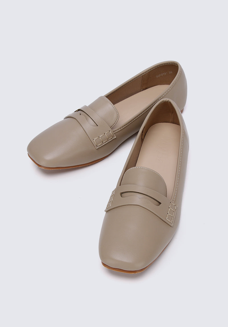 Andrea Comfy Loafers In Taupe